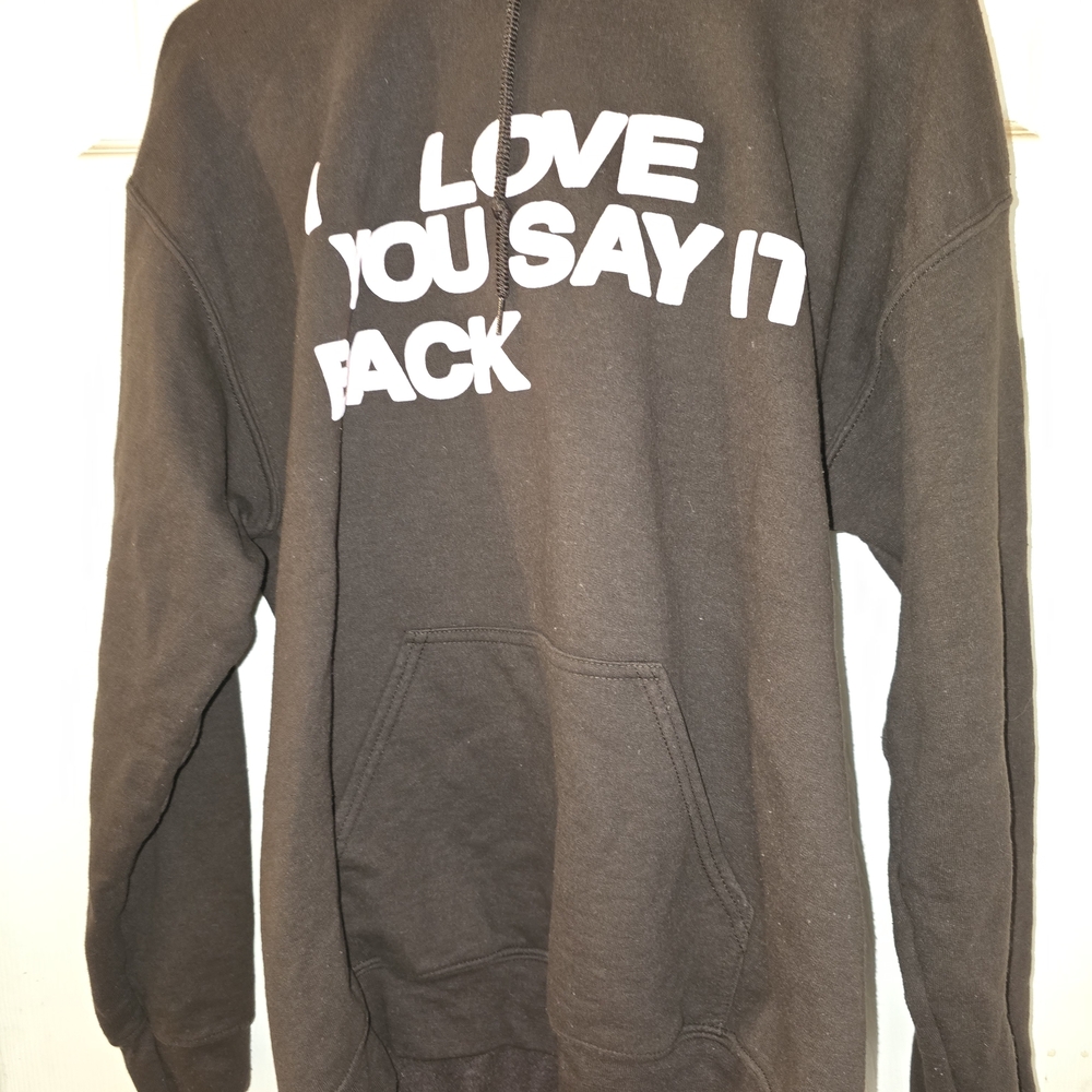 #392 LONELY GHOST Black Graphic Hoodie